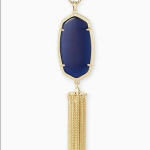 Kendra Scott Rayne Necklace in Gold with Navy Cat’s Eye